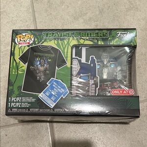 Transformers Funko Pop and tshirt set